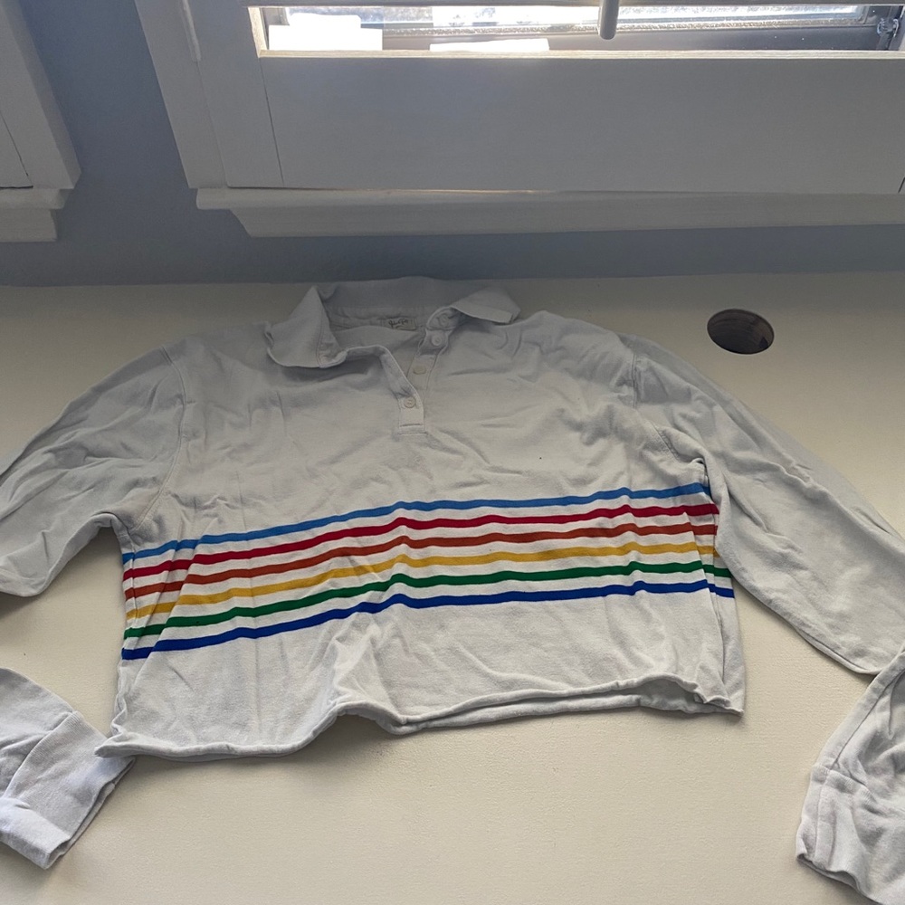 brandy melville cropped collared shirt